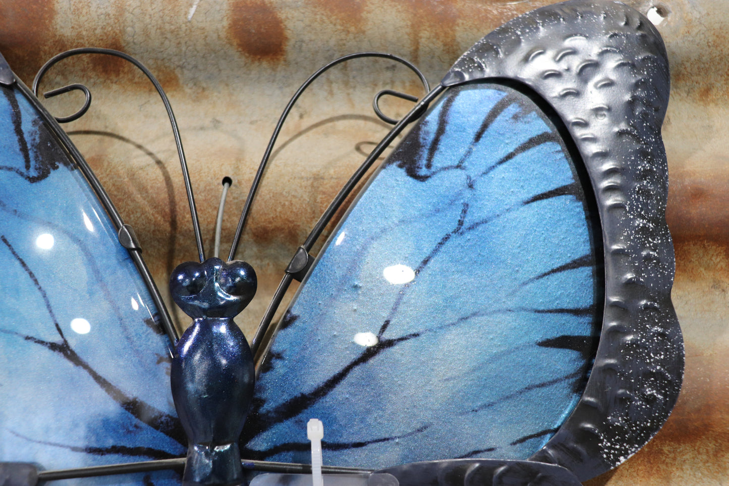 Metal Framed Glass Butterfly