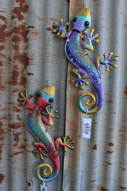 Multi Coloured Glass Lizard Wall Art