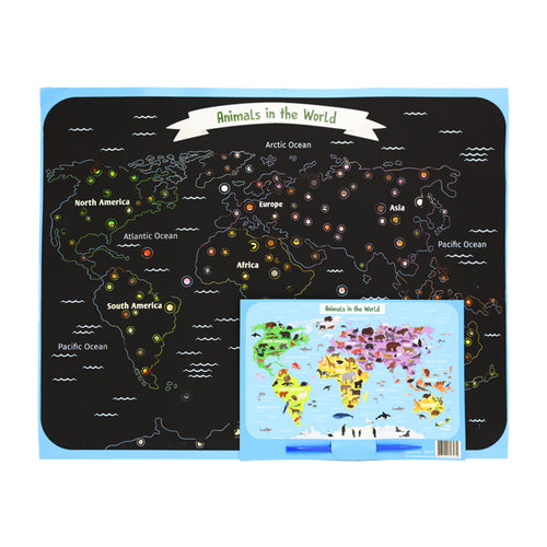 Colourful Kids DIY Scratch Map