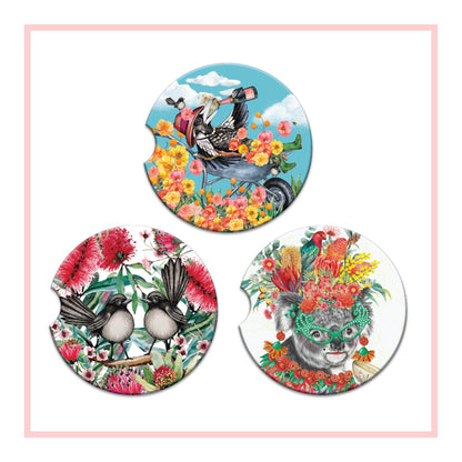 Ceramic All Star Animals Car Coasters