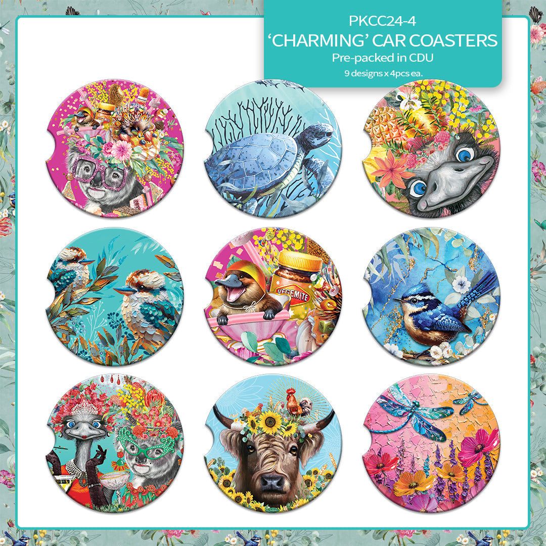 Ceramic Charming Car Coasters