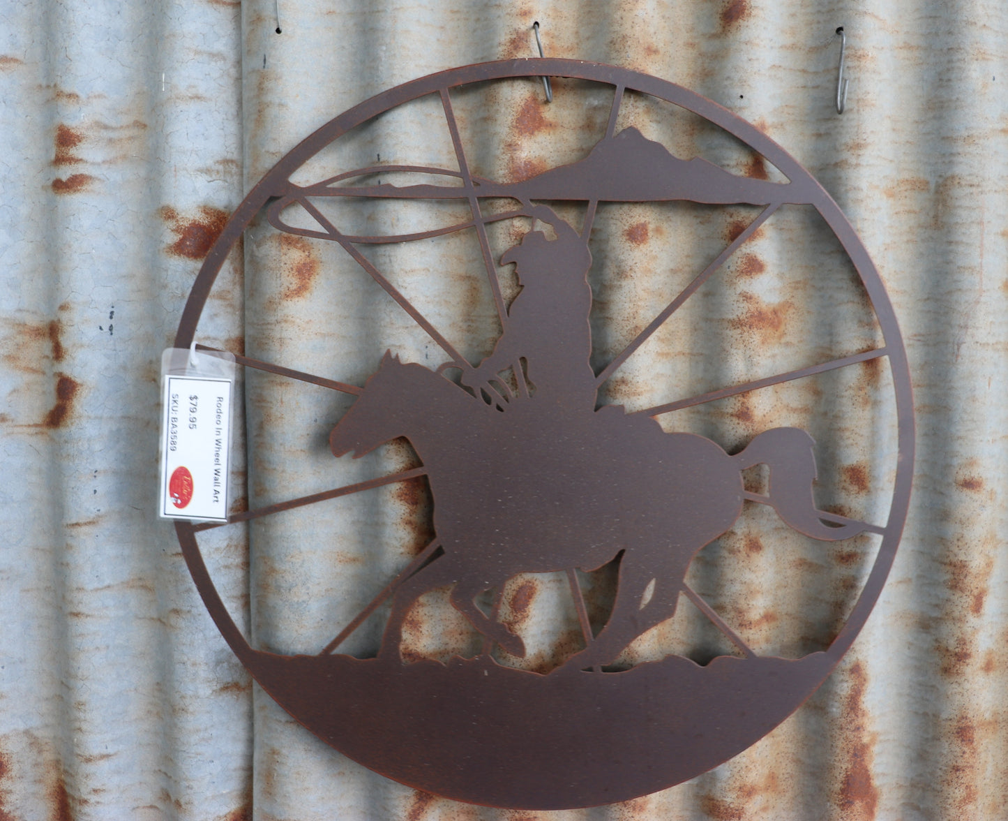 Rodeo In Wheel Wall Art