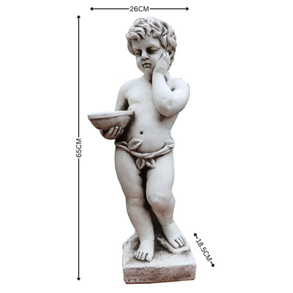 Boy Birdfeeder Statue