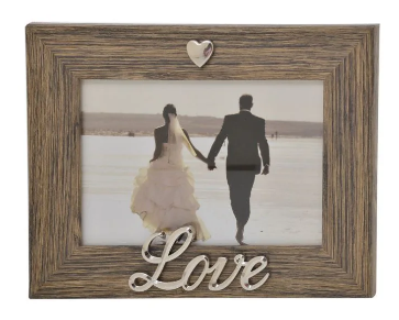 Silver Heart Photo frames 6x4