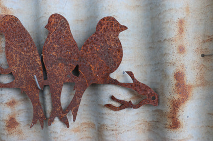 Swallows Silhouette Rust