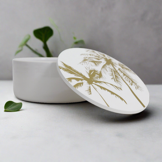 Tranquil Palm Trinket Box