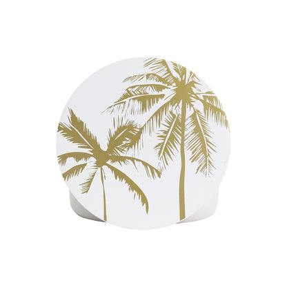 Tranquil Palm Medium Round Trinket Box