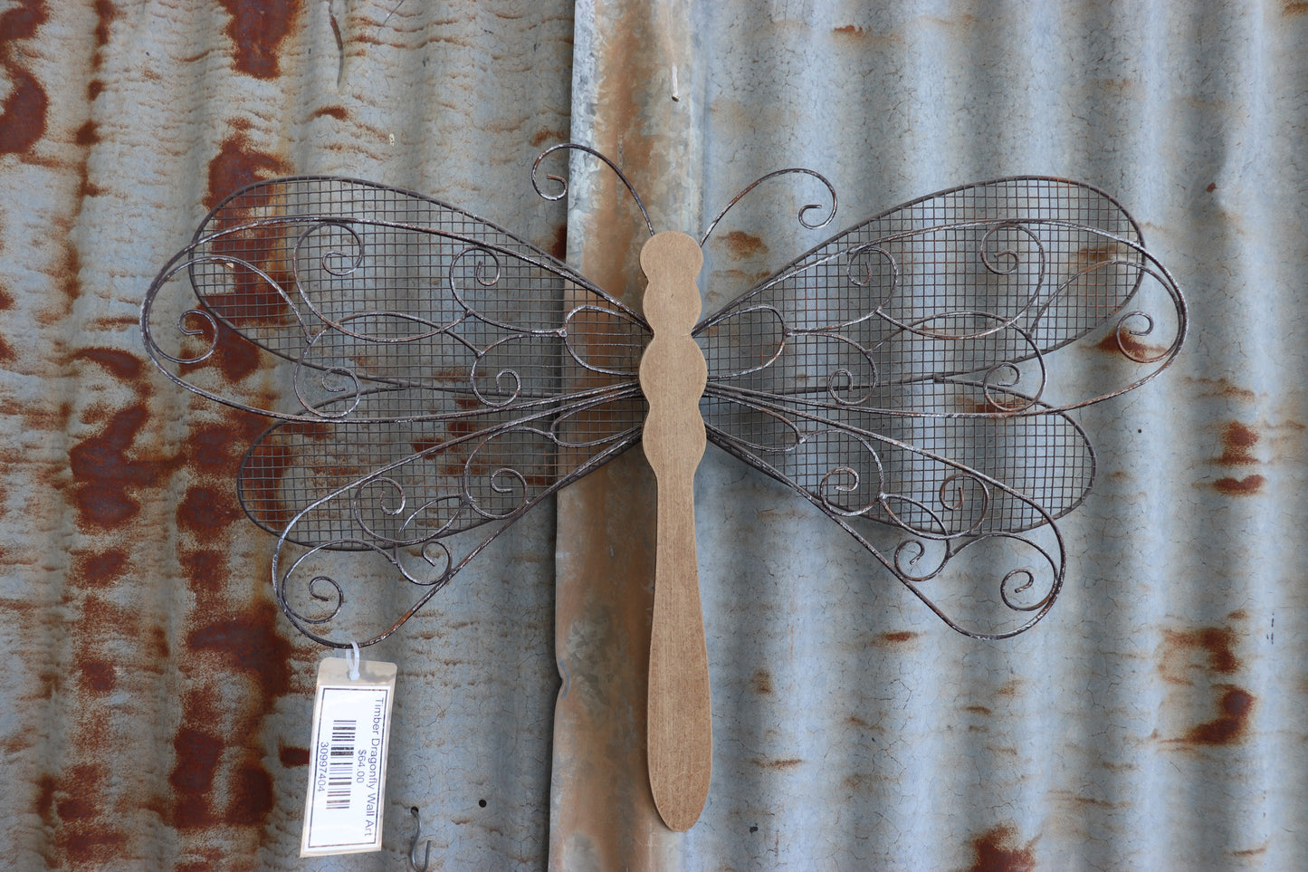 Timber Dragonfly Wall Art