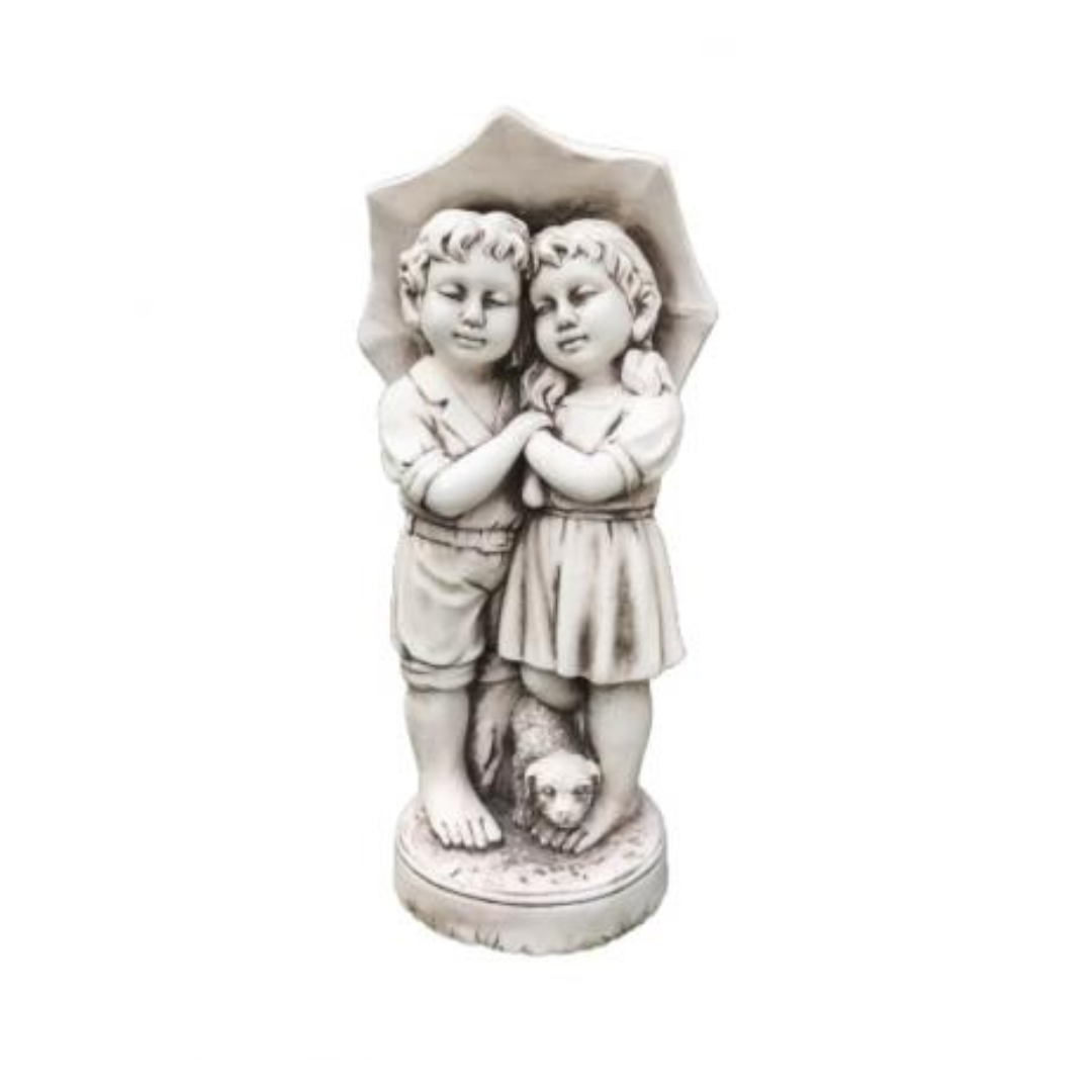Romance Under Umbrella Garden Statue