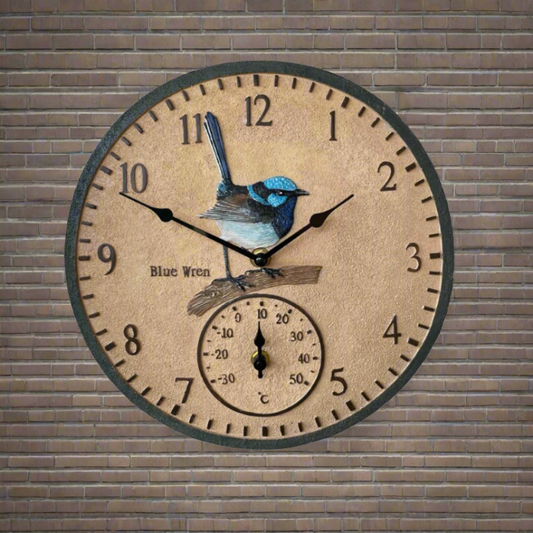 Blue Wren Clock