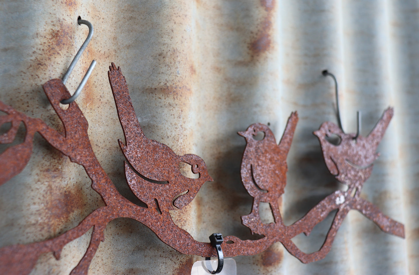 Wrens On Branch Silhouette Wall Art