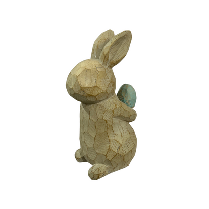 Carved Bunny Statues