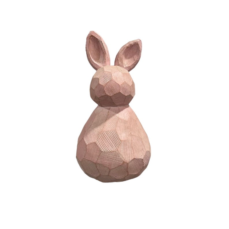 Carved Bunny Statues