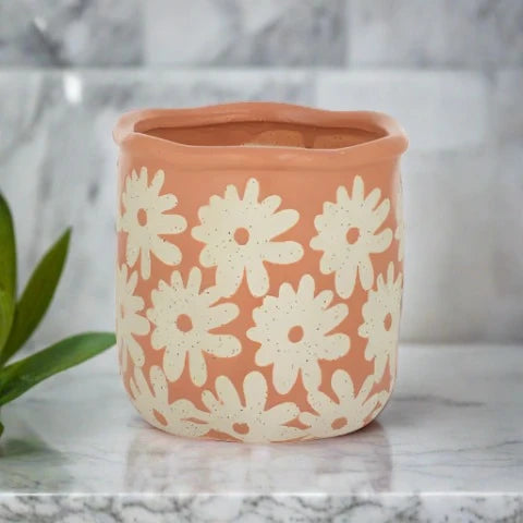 Daisies Ceramic Pot
