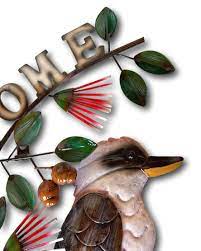 Kookaburra Welcome With Gumnut Flowers Wall Art