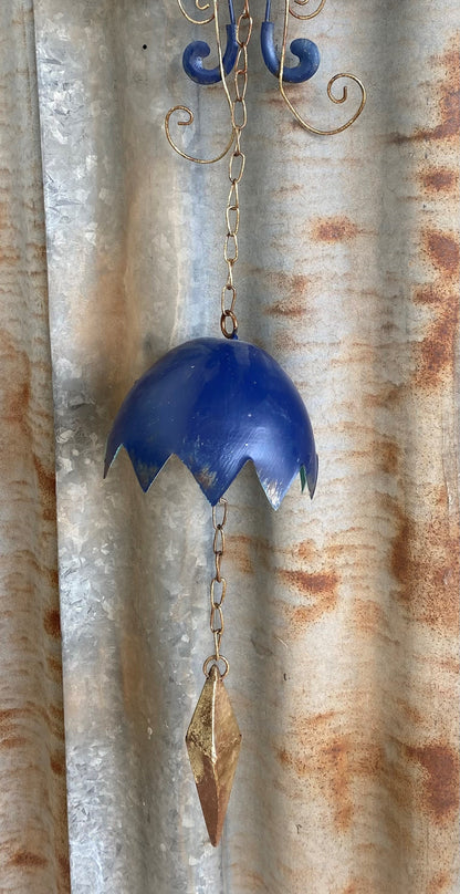 Blue Metal Butterfly Hanging