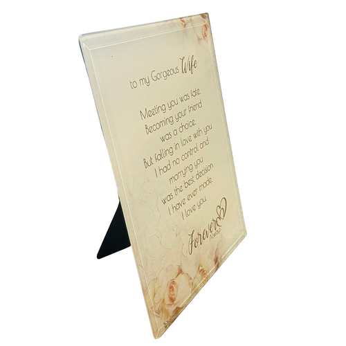 Forever & Always Sentiment Plaque Wife