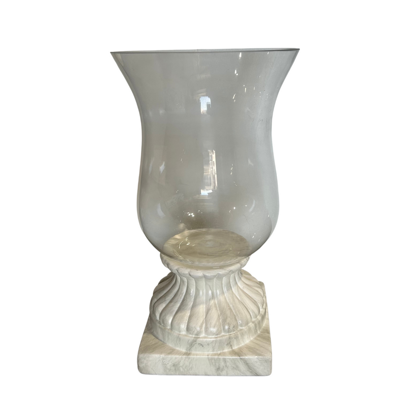 Glass Marble Candle Holder