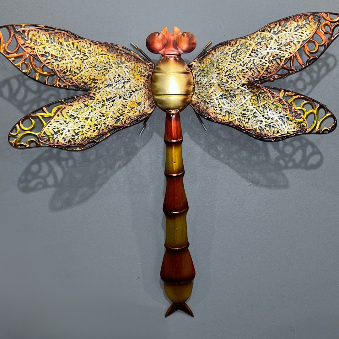 Gold Dragonfly Wall Art