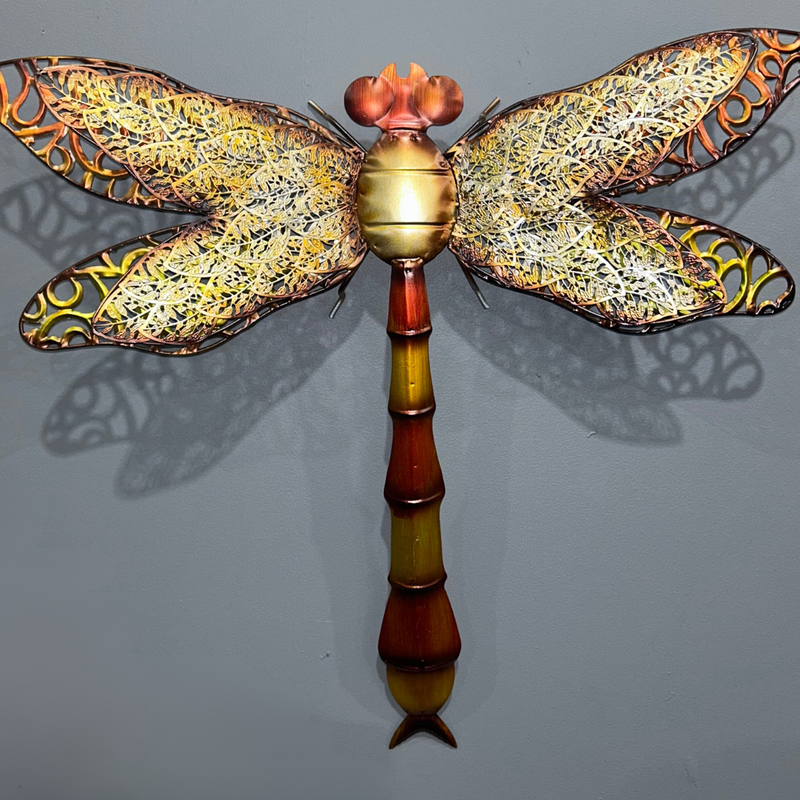 Gold Dragonfly Wallart
