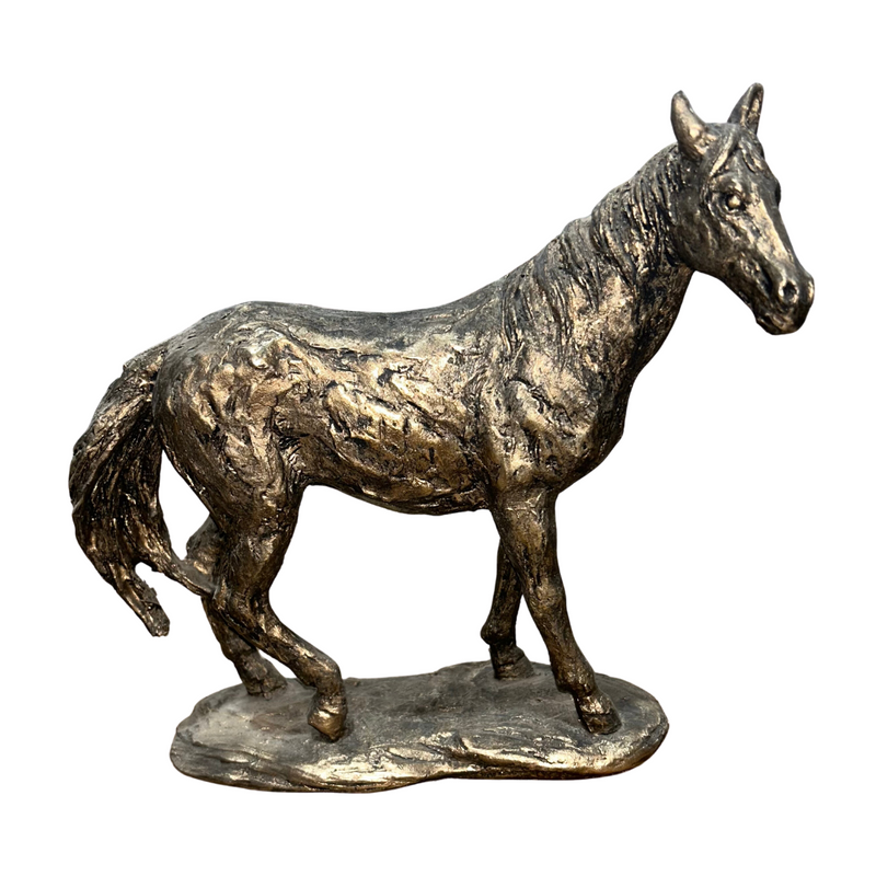 Gold Horse Standing Statue
