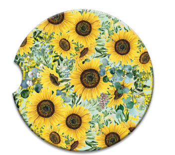 Ceramic Floral Car Coasters