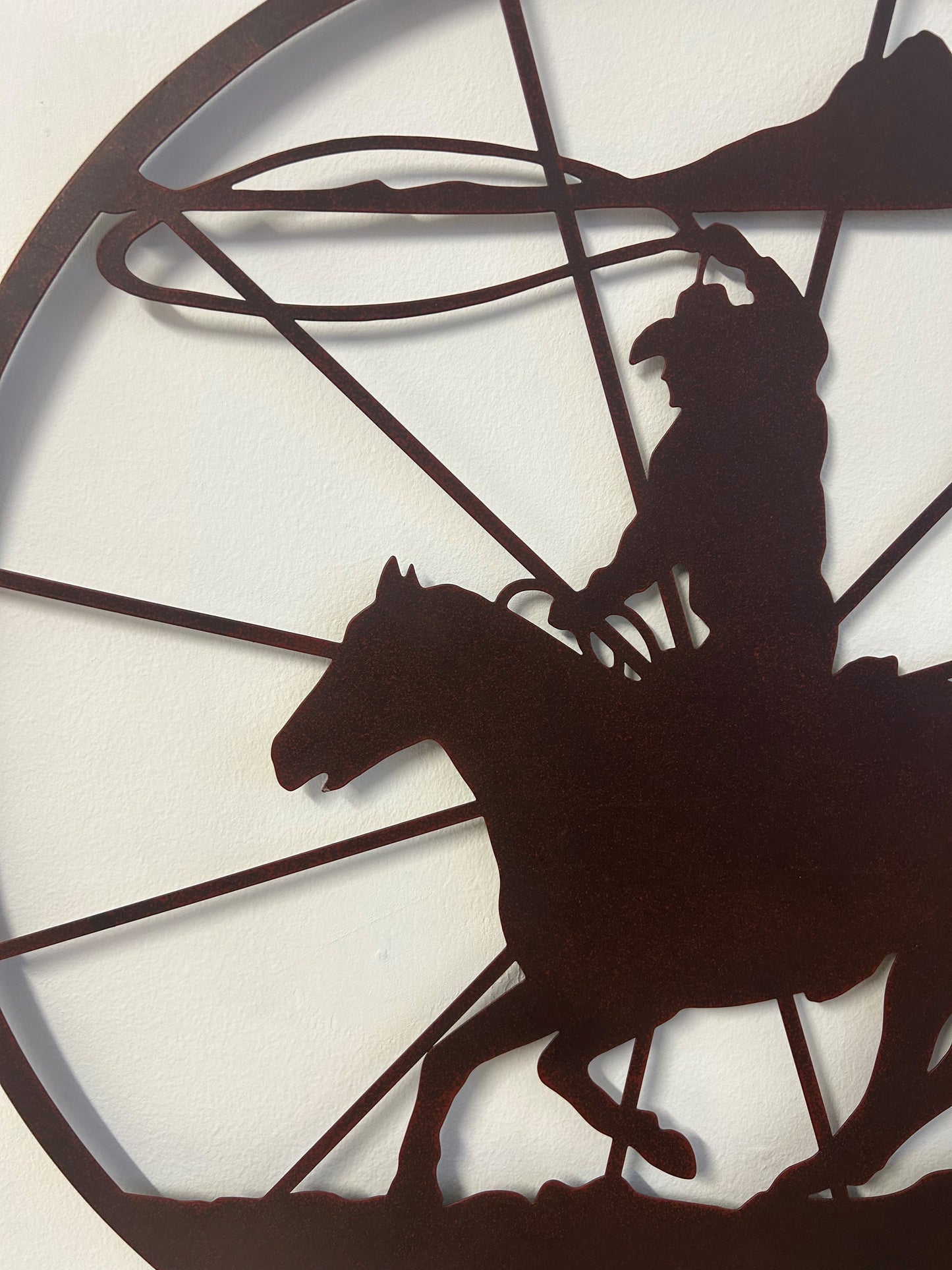 Rodeo In Wheel Wall Art