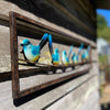 Blue Wren On Wire Wall Art