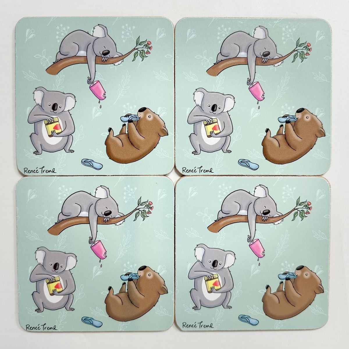 Aussie Animals Cork Coaster