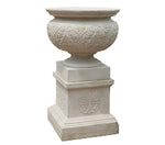 Renaissance Urn & Pedestal Set Sandstone