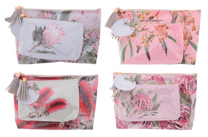 Australian Flora Cosmetic Bags