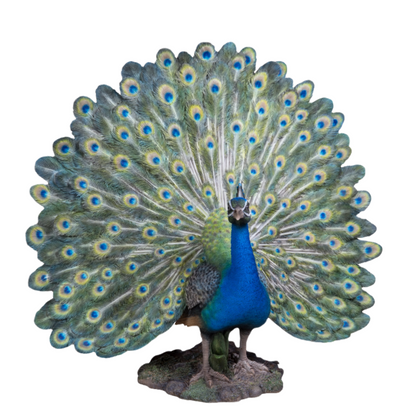 Open Tail Peacock Statue