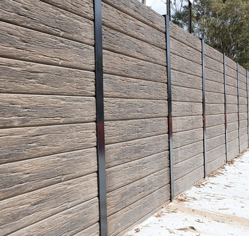 Black Galvanised Retaining Wall Posts