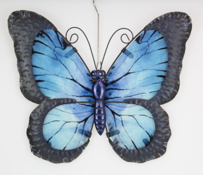 Metal Framed Glass Butterfly