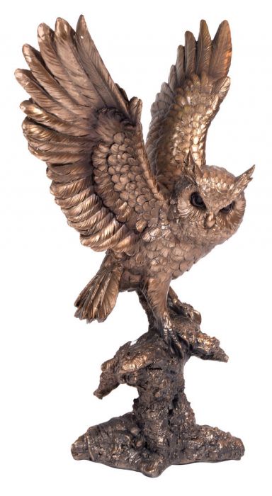 Bronze Owl Taking Flight