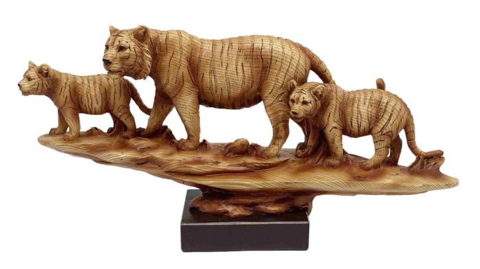 Carved Tiger Family