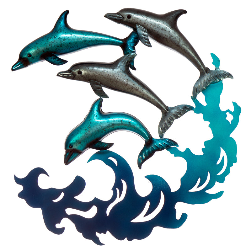 Dolphins Wave Wall Art