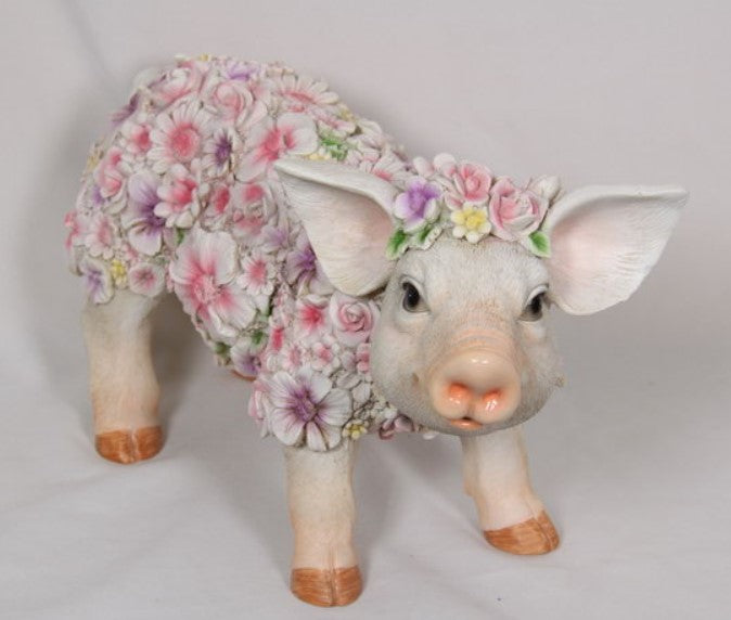 Floral cute piglets