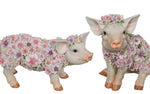 Floral cute piglets