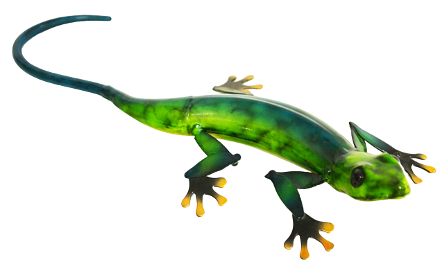 Green metal Gecko