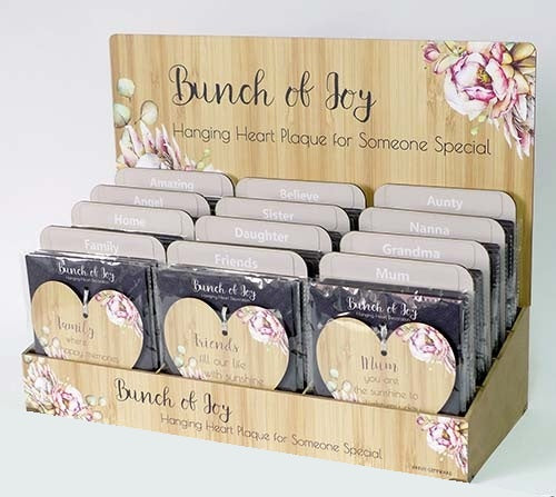 Bunch of Joy Hanging Heart Plaques