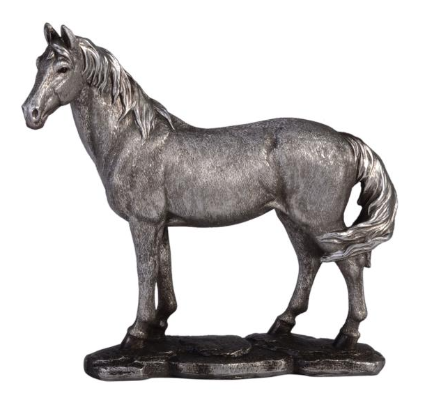 Silver Standing Horse Large