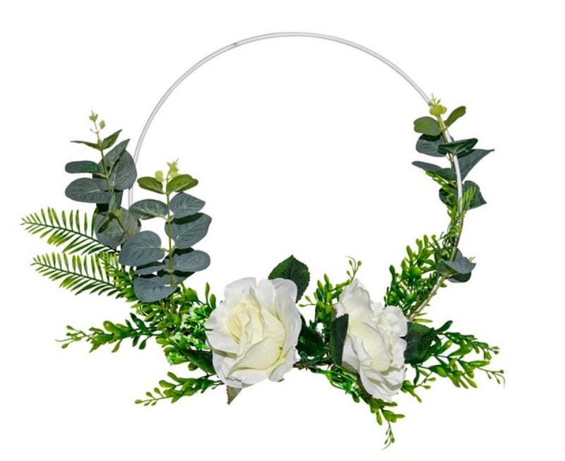 White hanging Floral Ring