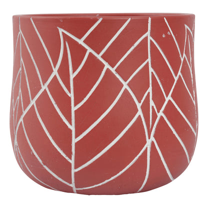 August Planter Pot Red