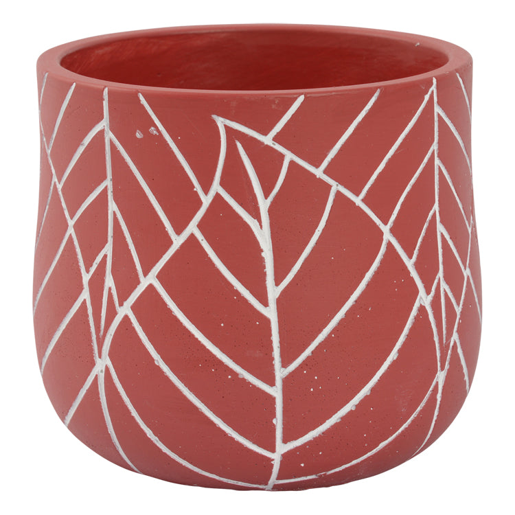 August Planter Pot Red