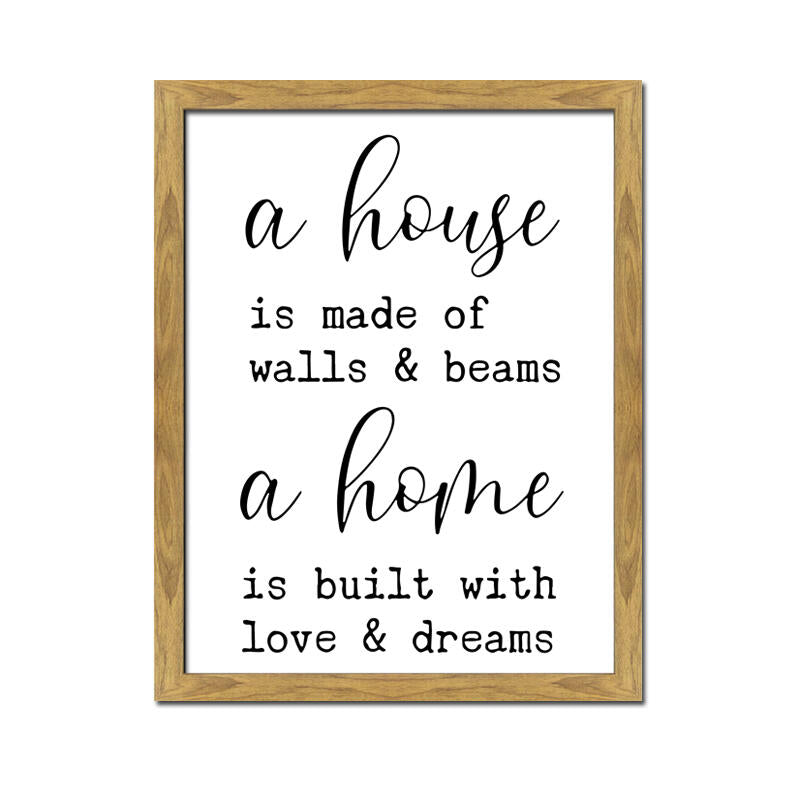 Natural Framed Canvas Quotes