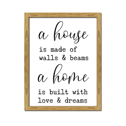 Natural Framed Canvas Quotes