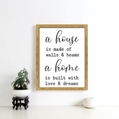 Natural Framed Canvas Quotes