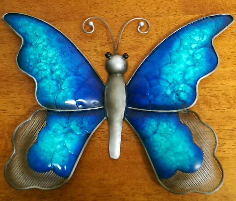 Blue Metal Butterfly