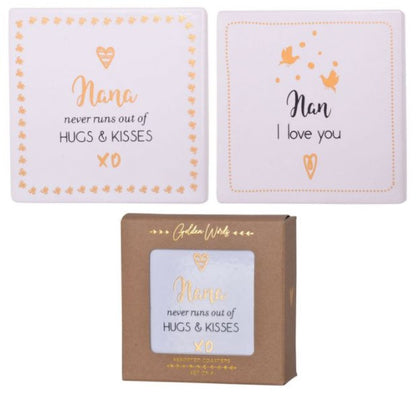 Golden Words Coasters